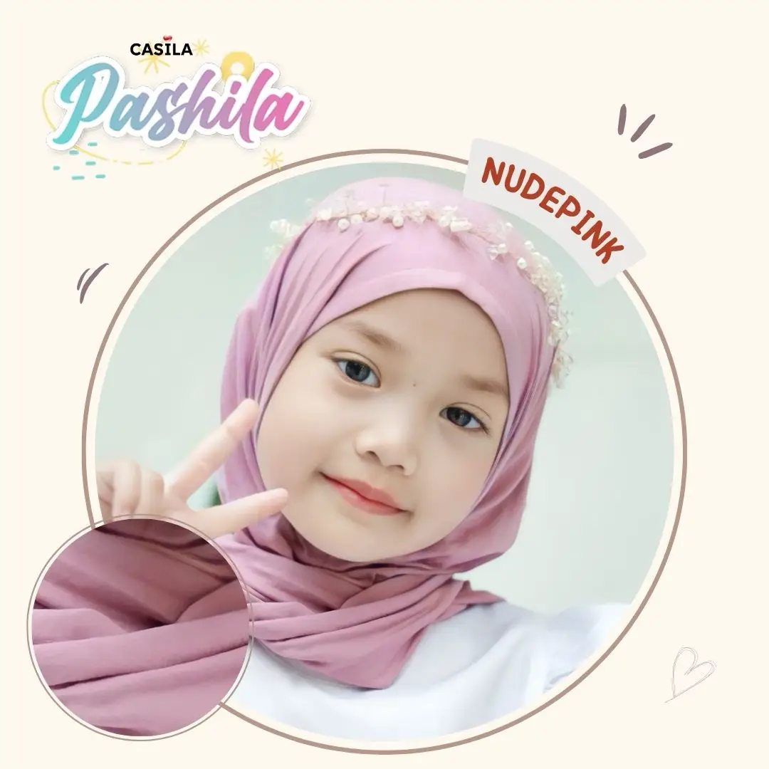 Hijab Pashila rayon Nudepink