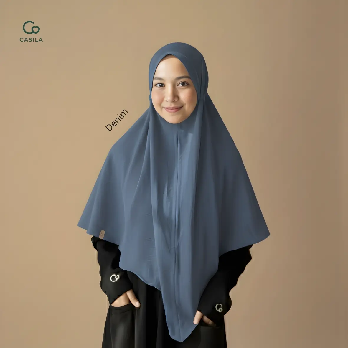 Hijab Bergo Tuman Denim