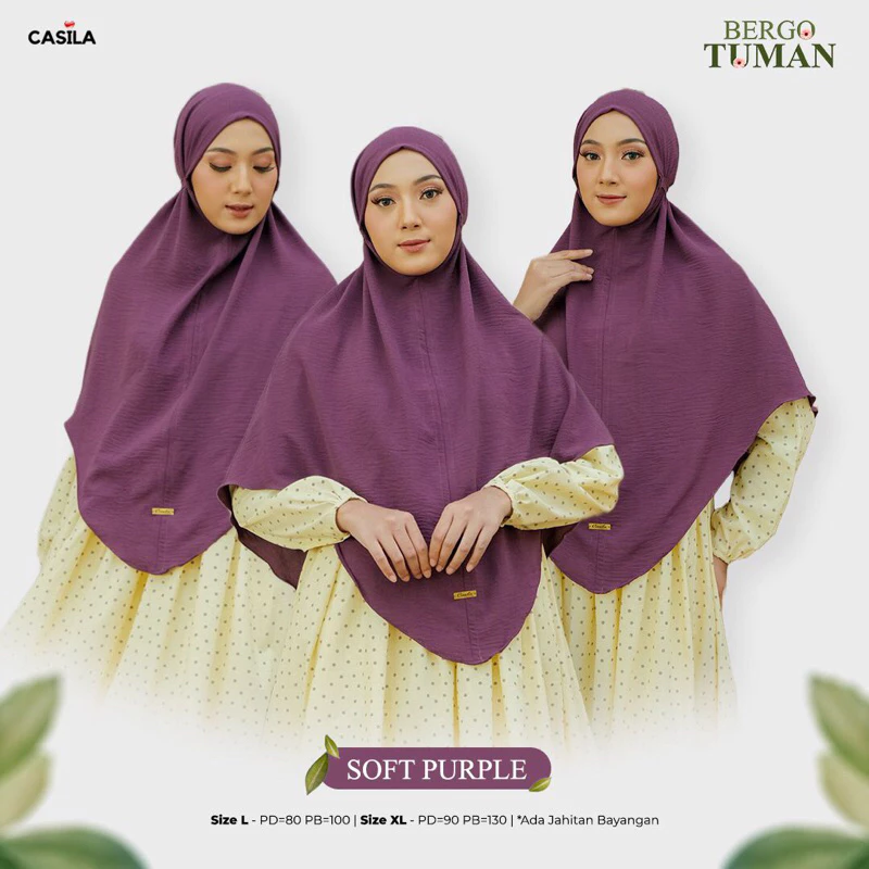 Hijab Bergo Tuman Softpurple