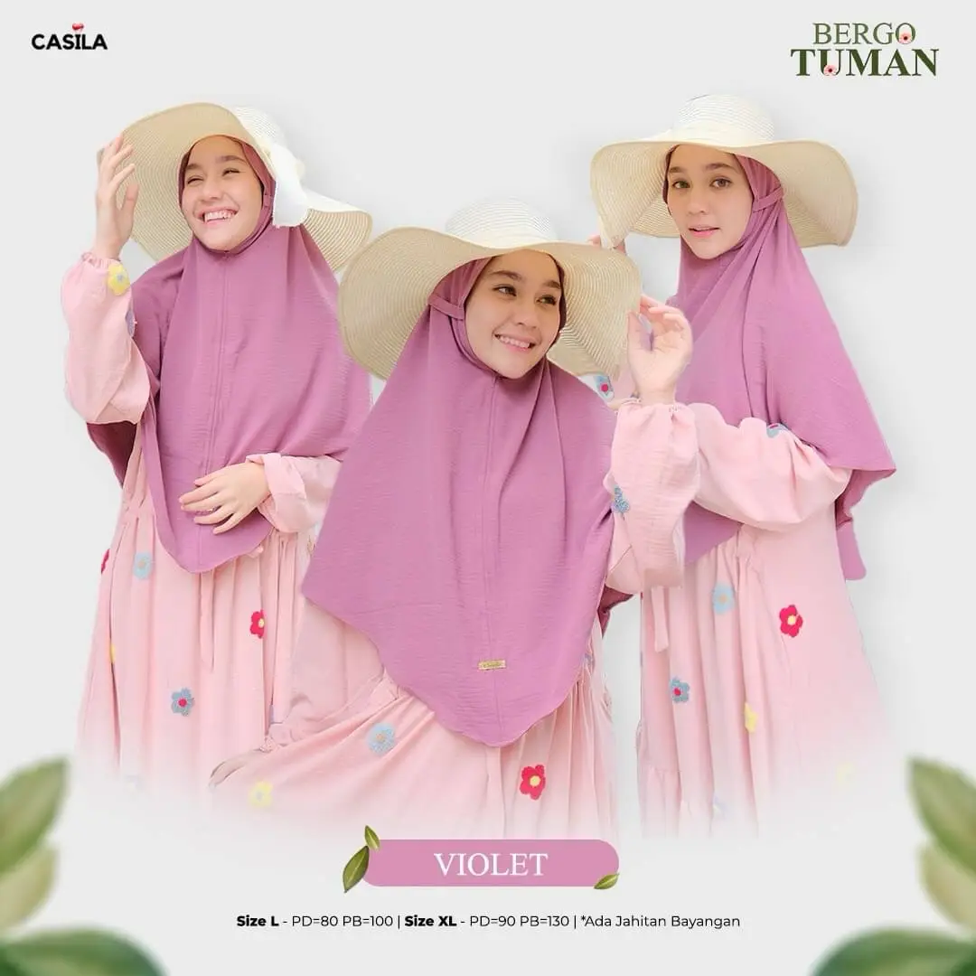 Hijab Bergo Tuman Violet