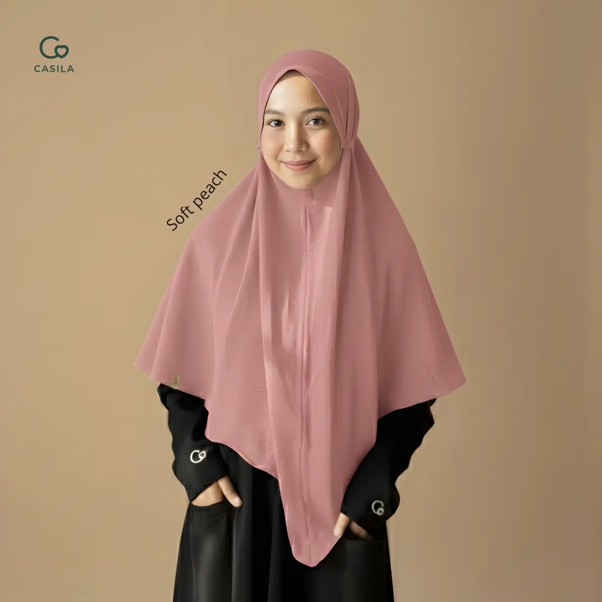 Hijab Bergo Tuman Softpeach