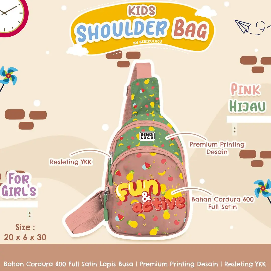 Shoulder Bag Girls_PinkHijau