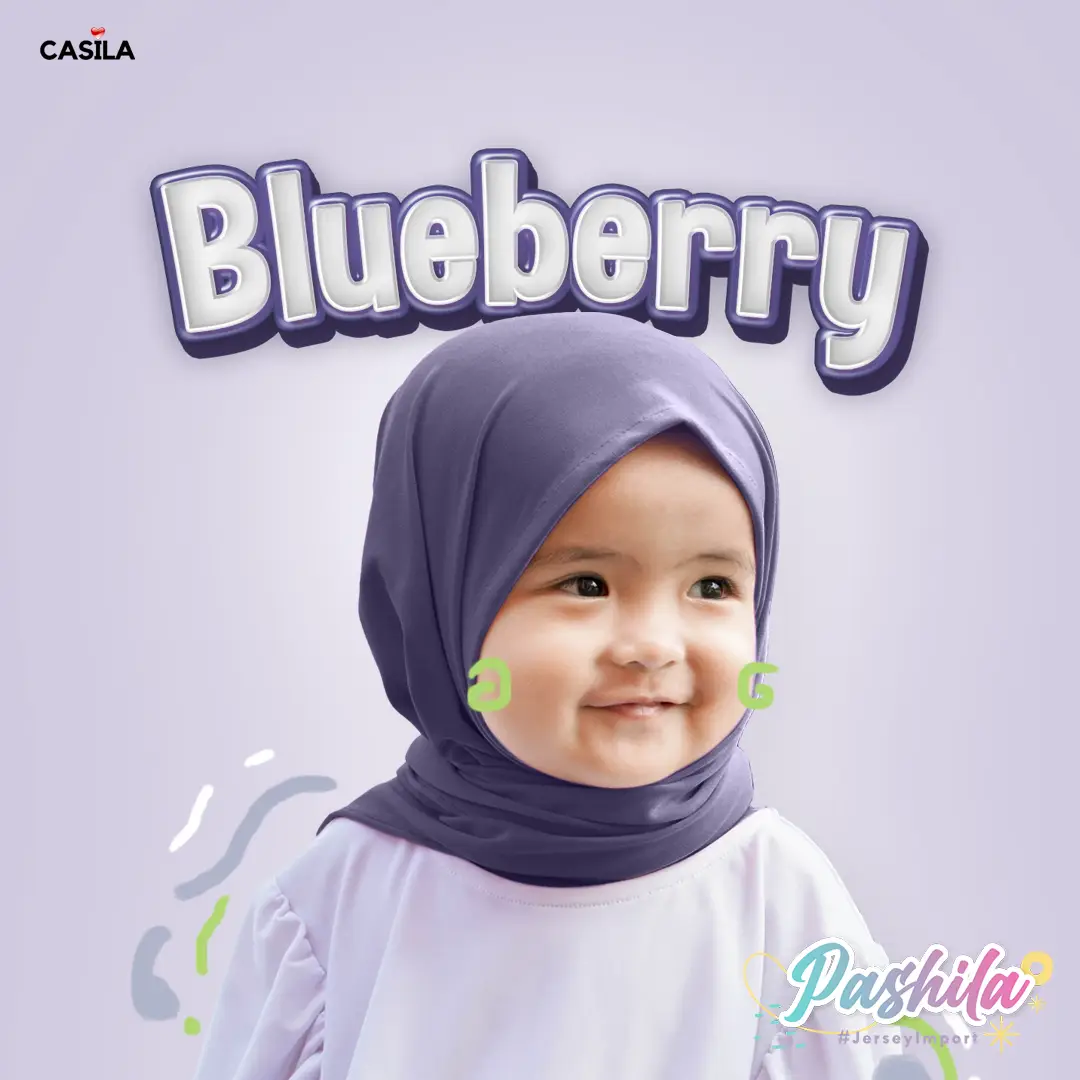 Hijab Pashila Jersey Blueberry