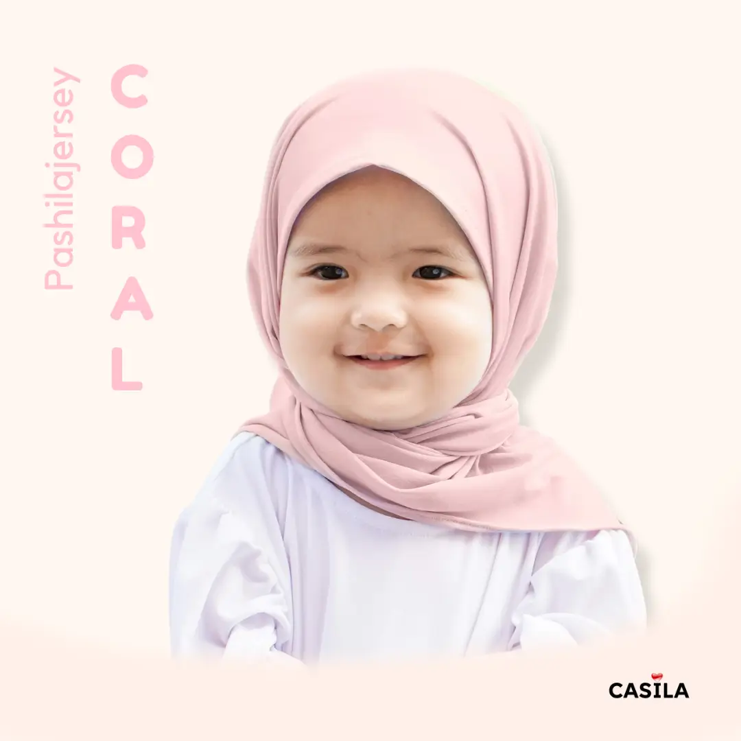 Hijab Pashila Jersey Coral