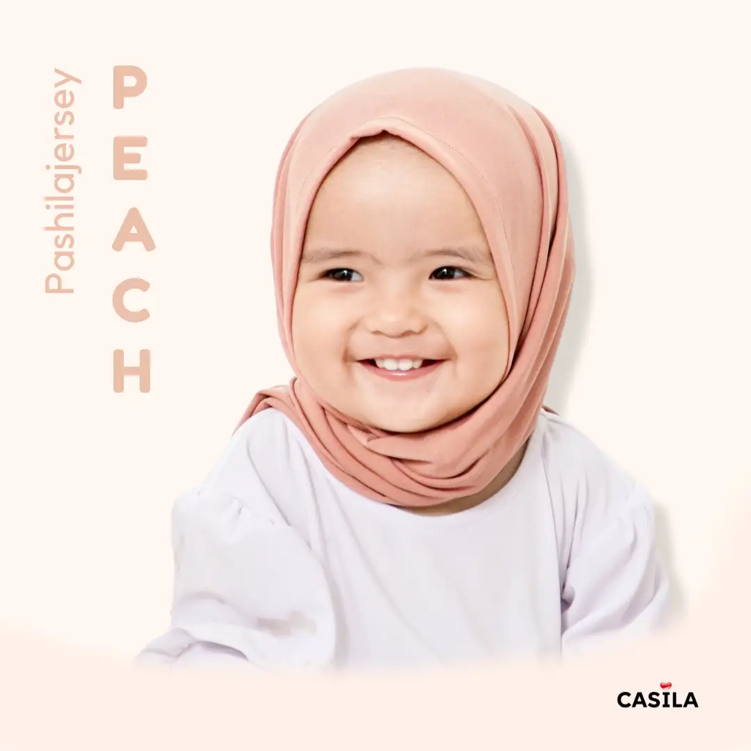 Hijab Pashila Jersey Peach