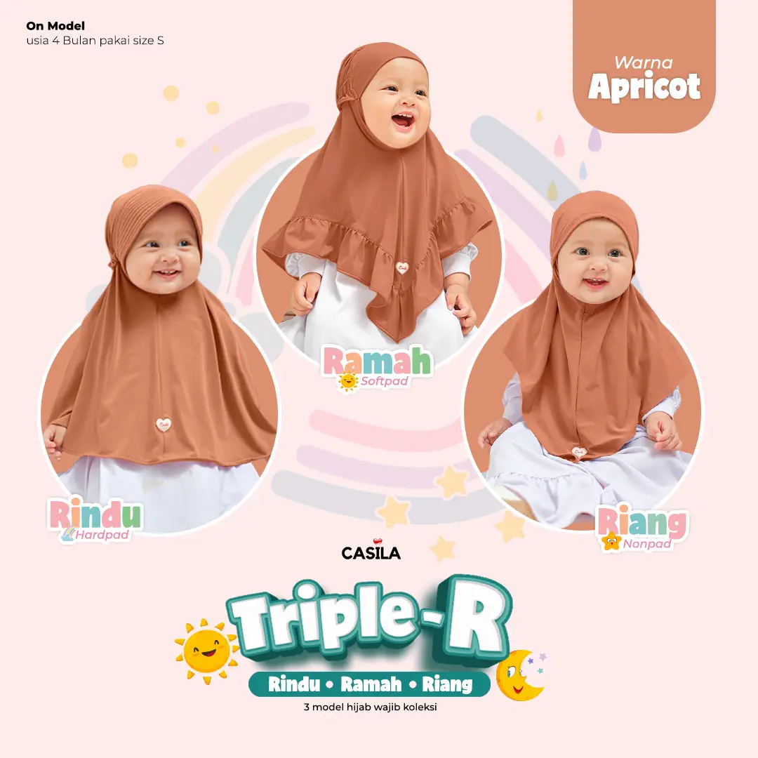 Hijab Riang Apricot