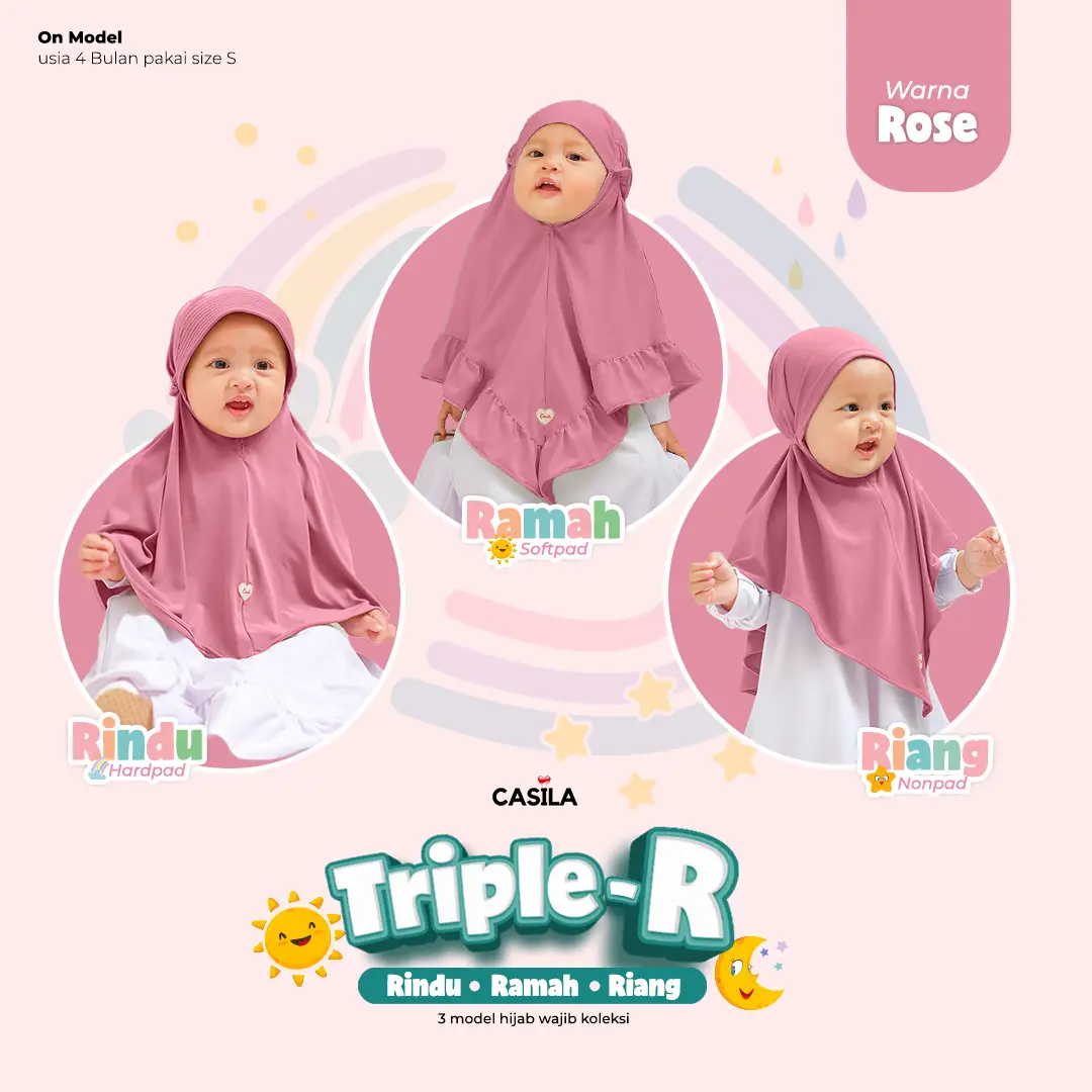 Hijab Riang Rose