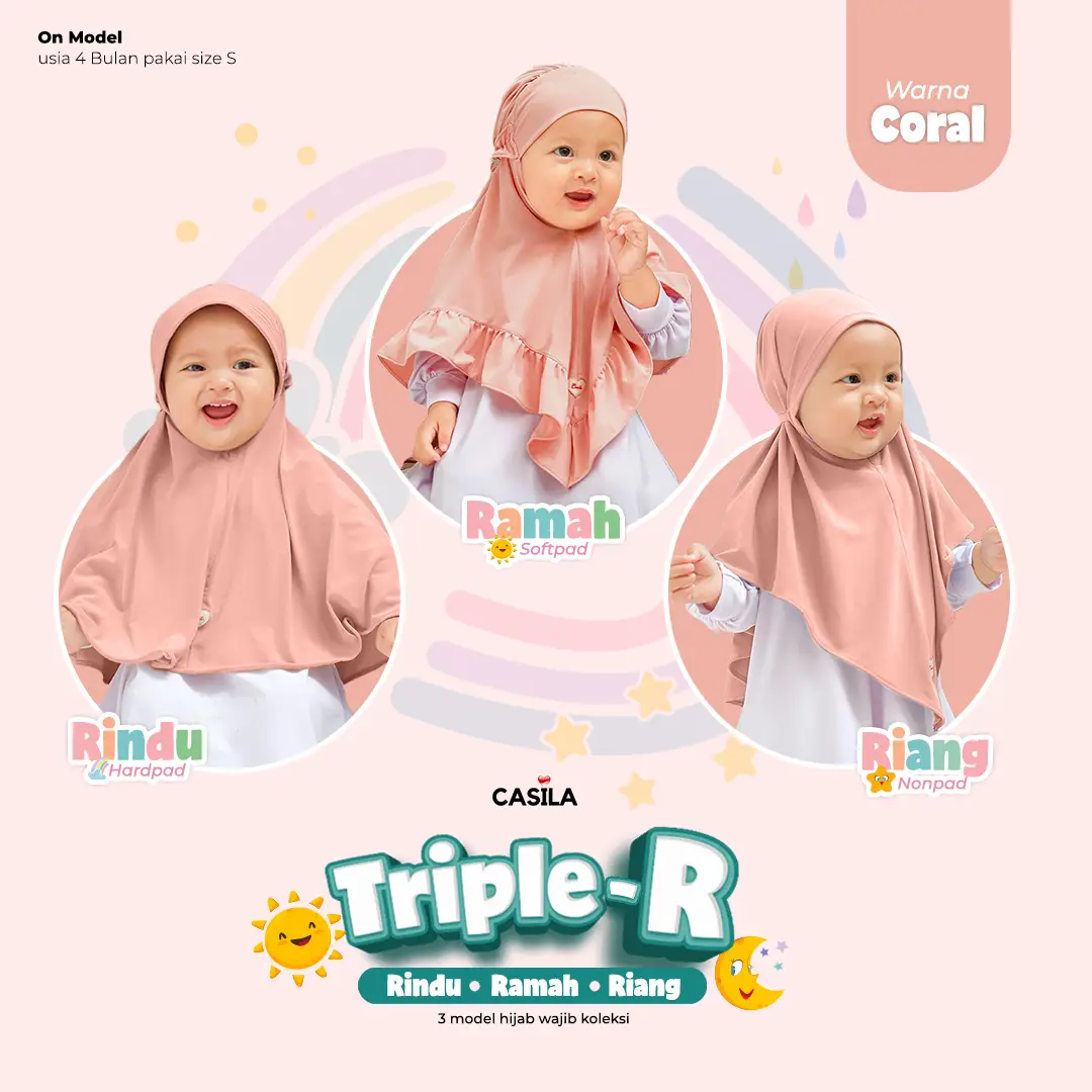 Hijab Riang Coral
