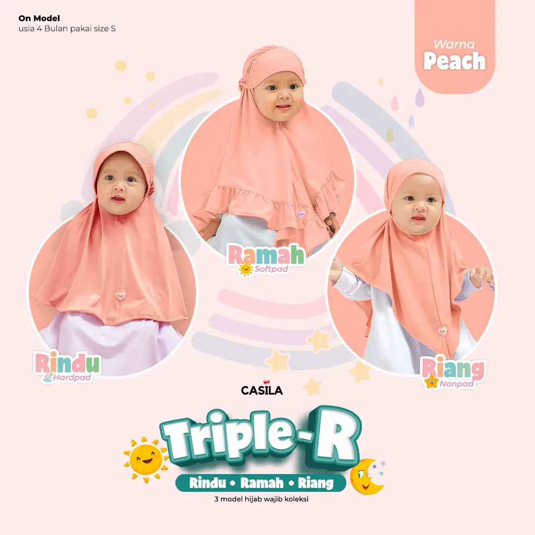 Hijab Riang Peach_