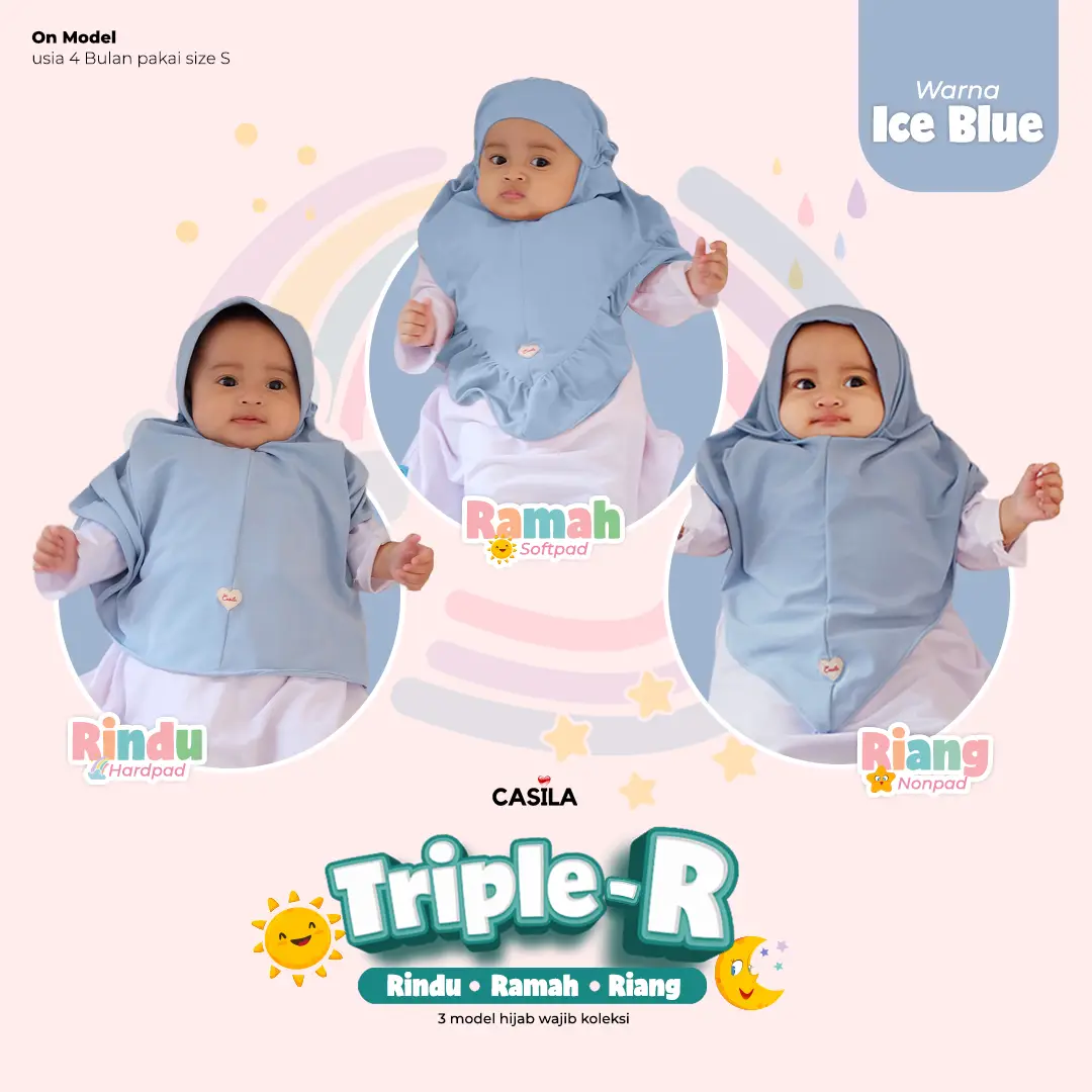 Hijab Riang Iceblue