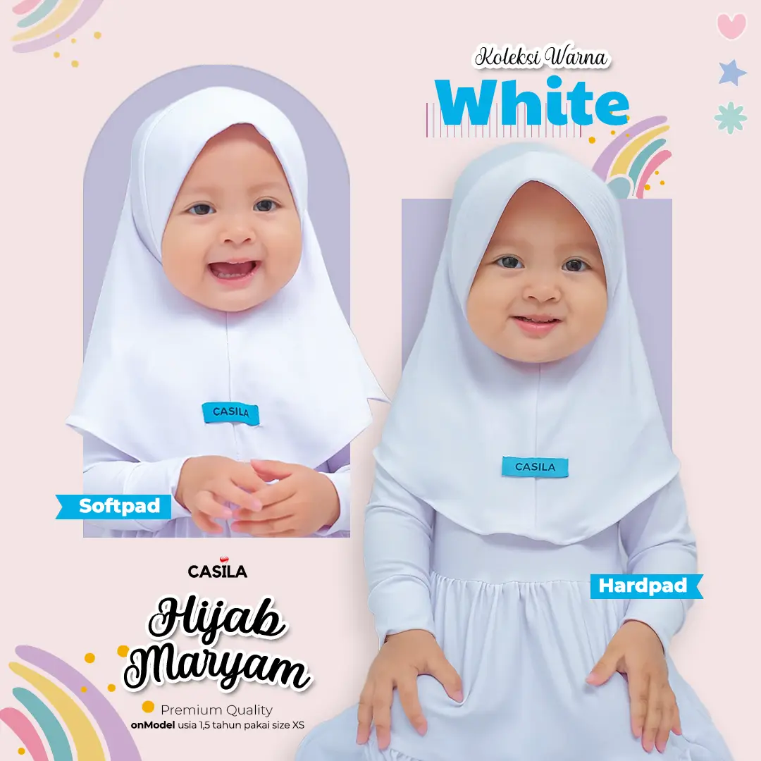Hijab Maryam Reborn White(Softpad)