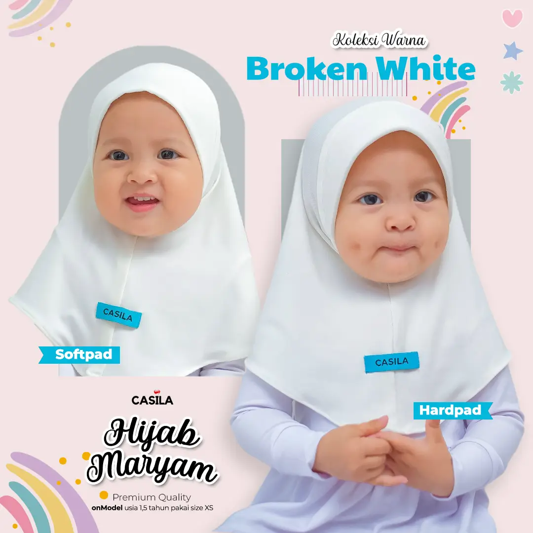 Hijab Maryam Reborn Brokenwhite(Hardpad)