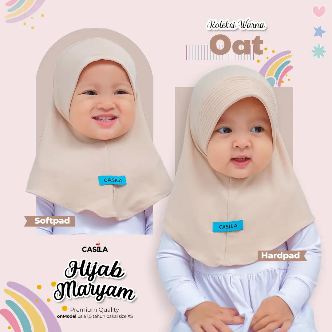 Hijab Maryam Reborn Oat(Hardpad)
