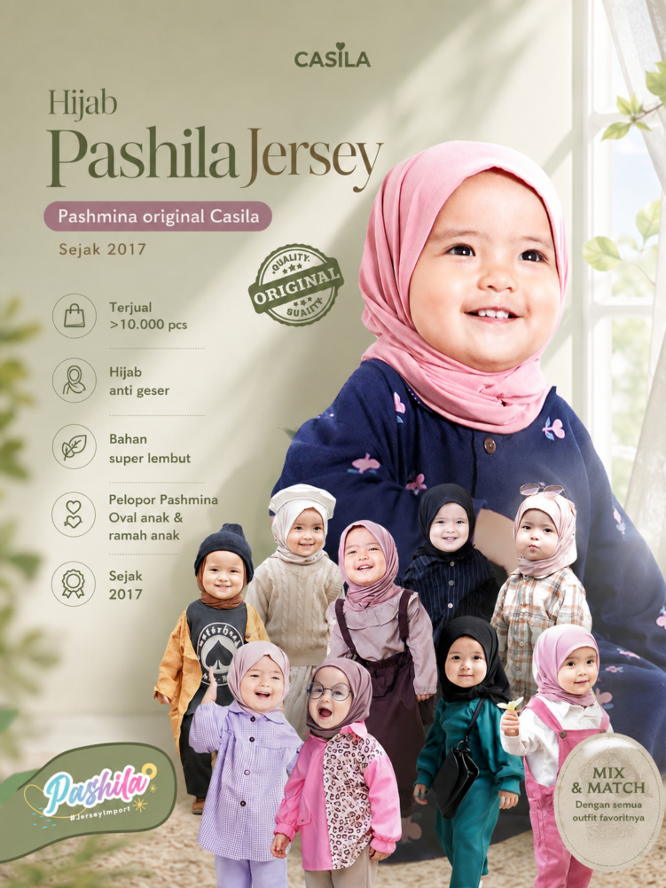 PASHILA JERSEY (Pasmina Instan Anak)